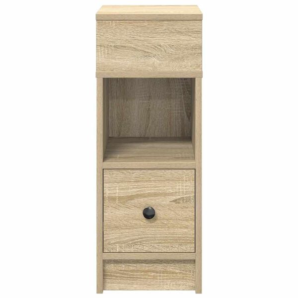 vidaXL Bedside Cabinets 2 pcs with Drawer Sonoma Oak 25x31x66 cm