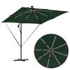 vidaXL Cantilever Banana Parasol Green 249 x 249 x 250 cm