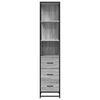 vidaXL Bathroom Cabinet Grey Sonoma 35x37.5x166 cm Engineered Wood