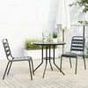 vidaXL Stackable Garden Chair Set 3 pcs Anthracite Powder-coated Steel