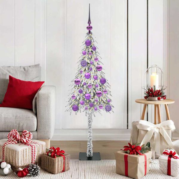 vidaXL Christmas Tree with 150 LEDs White 120 cm PE and Steel