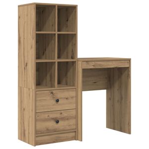 vidaXL Desk Artisan Oak 105.5 x 34 x 127 cm 2 pcs