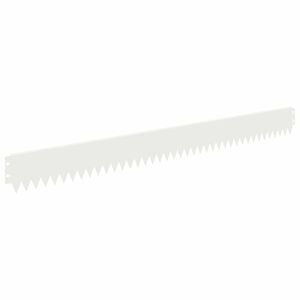 vidaXL Lawn Edging 50 pcs 103 x 10 cm Steel White