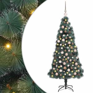 vidaXL Artificial Pre-lit Christmas Tree with Ball Set Green 120 cm