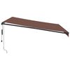 vidaXL Automatic Retractable Awning with LEDs Brown 400x350 cm