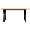 vidaXL Coffee Table Y-Frame 100x50x45.5 cm Solid Wood Pine and Steel