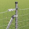 vidaXL Fence with Post Silver 1 x 25 m Steel