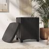 vidaXL Garden Storage Box 39x39x46 cm PP Rattan Graphite