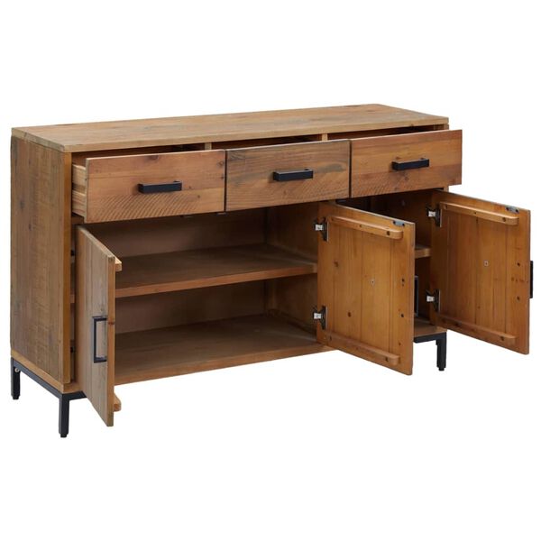 vidaXL Sideboard Brown 110x35x70 cm Solid Pinewood