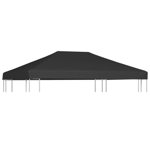 vidaXL Gazebo Top Cover 270 g/m² 4x3 m Black