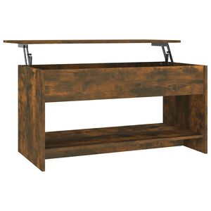vidaXL Coffee Table Smoked Oak 102x50x52.5 cm Engineered Wood