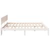 vidaXL Bed Frame with Headboard White 180 x 200 cm Solid Pine Wood