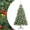 vidaXL Artificial Christmas Tree 300 LEDs Warm White PVC and Metal