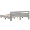 vidaXL Bed Frame without Mattress Concrete Grey 180x200 cm Super King