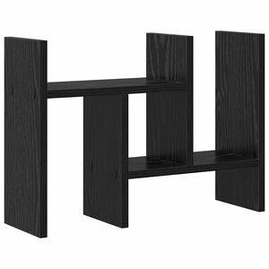 vidaXL Desk Organiser Black Oak 50 x 15.5 x 35.5 cm Engineered Wood