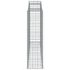 vidaXL Arched Gabion Baskets 13 pcs 300x50x180/200 cm Galvanised Iron