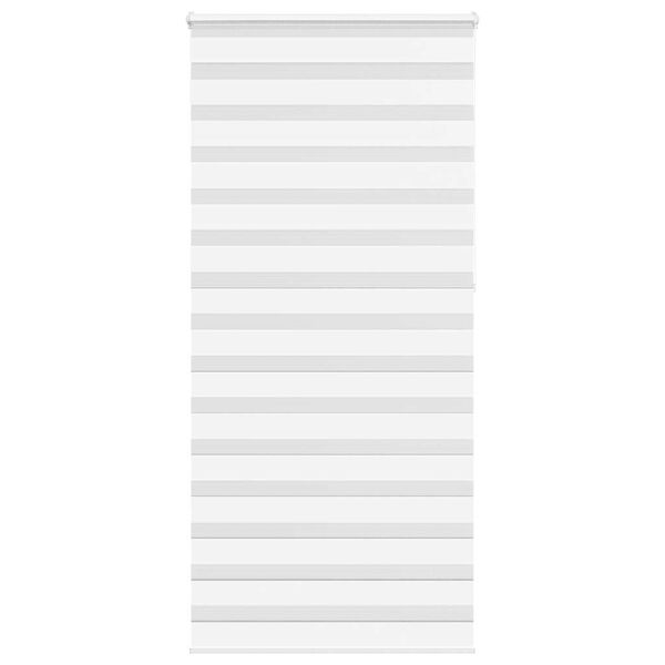 vidaXL Zebra Blind White 95x230 cm Fabric Width 90.9 cm Polyester