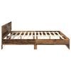 vidaXL Bed Frame with Headboard Old Wood 200 x 200 cm Engineered Wood