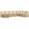 vidaXL Outdoor Sofa Set 8 pcs White Solid Acacia Wood
