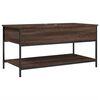 vidaXL Coffee Table Brown Oak 100x50x50 cm Engineered Wood and Metal