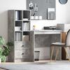 vidaXL Desk with Drawer 2 pcs Concrete Grey