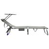 vidaXL Folding Sun Lounger Folding 2 pcs Grey 190 x 57 x 81 cm Oxford
