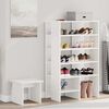 vidaXL Shoe Cabinet with Shelf 2 pcs White Engineered Wood