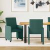 vidaXL Dining Chairs with Wheels 2 pcs Dark green 57 x 66 x 94 cm