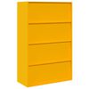 vidaXL Storage Cabinet 2 pcs Mustard Yellow 90 x 40 x 140 cm