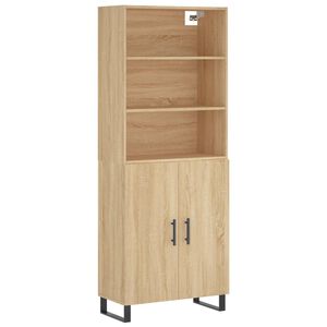 vidaXL Highboard Sonoma Oak 69.5x34x180 cm Engineered Wood