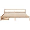 vidaXL Bed Frame without Mattress 180x200 cm Super King Solid Wood Pine