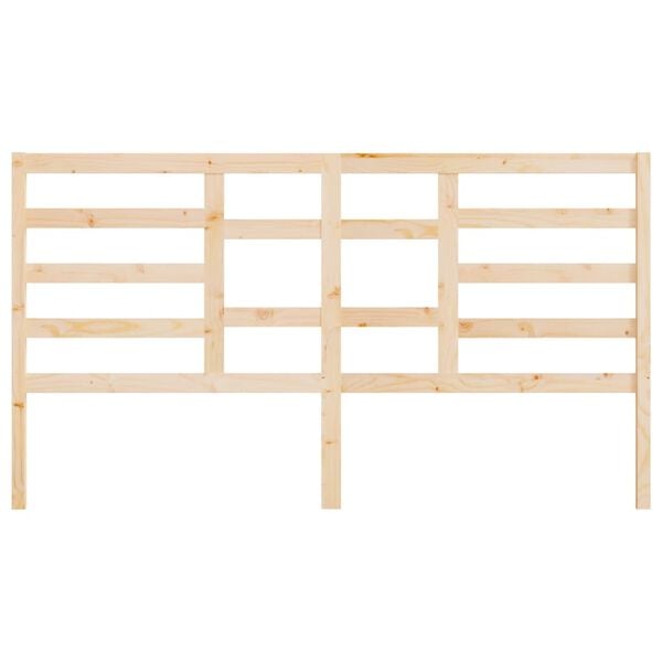 vidaXL Bed Headboard 206x4x104 cm Solid Wood Pine