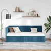 vidaXL Corner Bed Frame with Headboard Blue 90 cm x 200 cm Velvet
