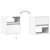 vidaXL TV Wall Cabinet with LED Lights White 41x31x45 cm