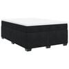vidaXL Box Spring Bed with Mattress Black 140x200 cm Velvet