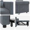vidaXL Pull out Sofa Bed Single Dark grey 90 x 165 x 87 cm Velvet