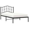vidaXL Metal Bed Frame without Mattress with Headboard Black 100x190cm