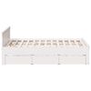 vidaXL Bed Frame without Mattress with Headboard White 200x200 cm Solid Wood Pine
