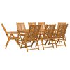 vidaXL Garden Dining Set 9 pcs Brown 200 x 90 x 74 cm