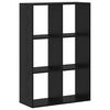 vidaXL Book Cabinet Black Oak 69.5 x 29 x 103.5 cm Engineered Wood