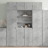 vidaXL Storage Cabinet Concrete Grey 80x42.5x225 cm Engineered Wood