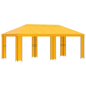 vidaXL Garden Gazebo 6 x 3 m Yellow Polyester and Steel 190