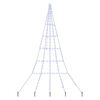 vidaXL LED Christmas Tree with Ground Spikes Blue 306 cm Metal