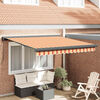 vidaXL Retractable Awning Yellow and White 3x2.5 m Fabric and Aluminium