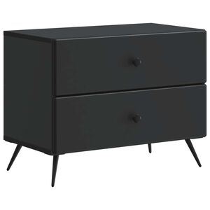 vidaXL Bedside Cabinet Black 62 x 34.5 x 47.5 cm Engineered Wood