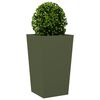 vidaXL Garden Planters Olive Green 2 pcs 45x45x75 cm Steel