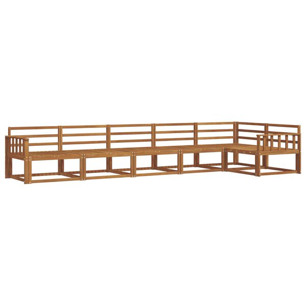 vidaXL Outdoor Sofa Set 6 pcs Natural Solid Acacia Wood