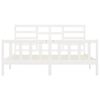vidaXL Bed Frame without Mattress White 180x200 cm Super King Solid Wood