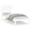 vidaXL Bed Frame | White | Solid Pine Wood, Plywood | Single | Durable