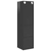 vidaXL Wall-mounted TV Cabinet High Gloss Grey 37x37x142.5 cm Engineered Wood